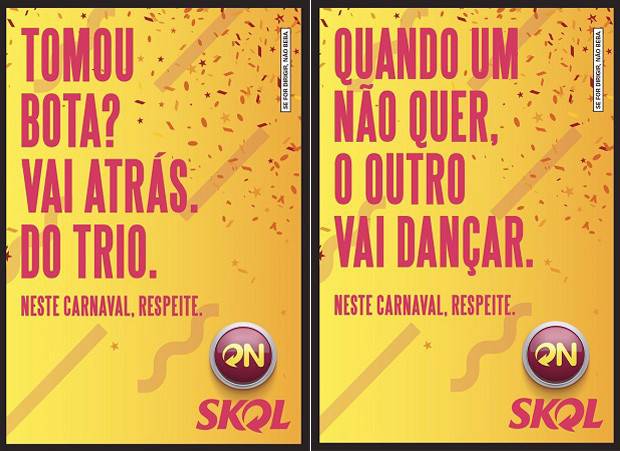 Novos cartazes da campanha da Skol