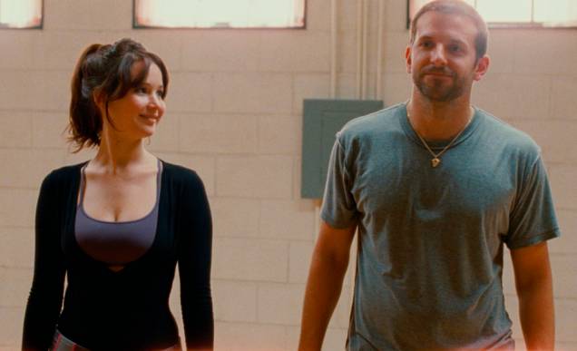 JenniferLawrence e Bradley Cooper em O Lado Bom da Vida: atuação esfuziante