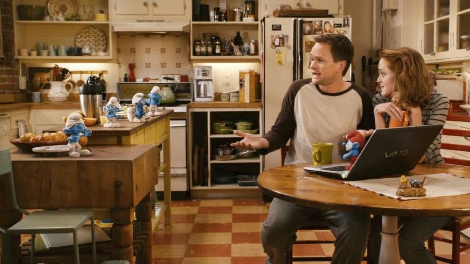Neil Patrick Harris e Jayma Mays: atores interpretam o casal que vai ajudar os Smurfs