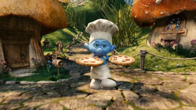 Os Smurfs: personagens tem três maçãs de altura