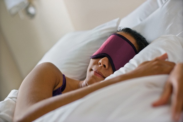 Woman with Sleep Mask