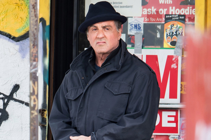 Sylvester Stallone films scenes of the new Rocky movie “Creed” in Philadelphia, PA