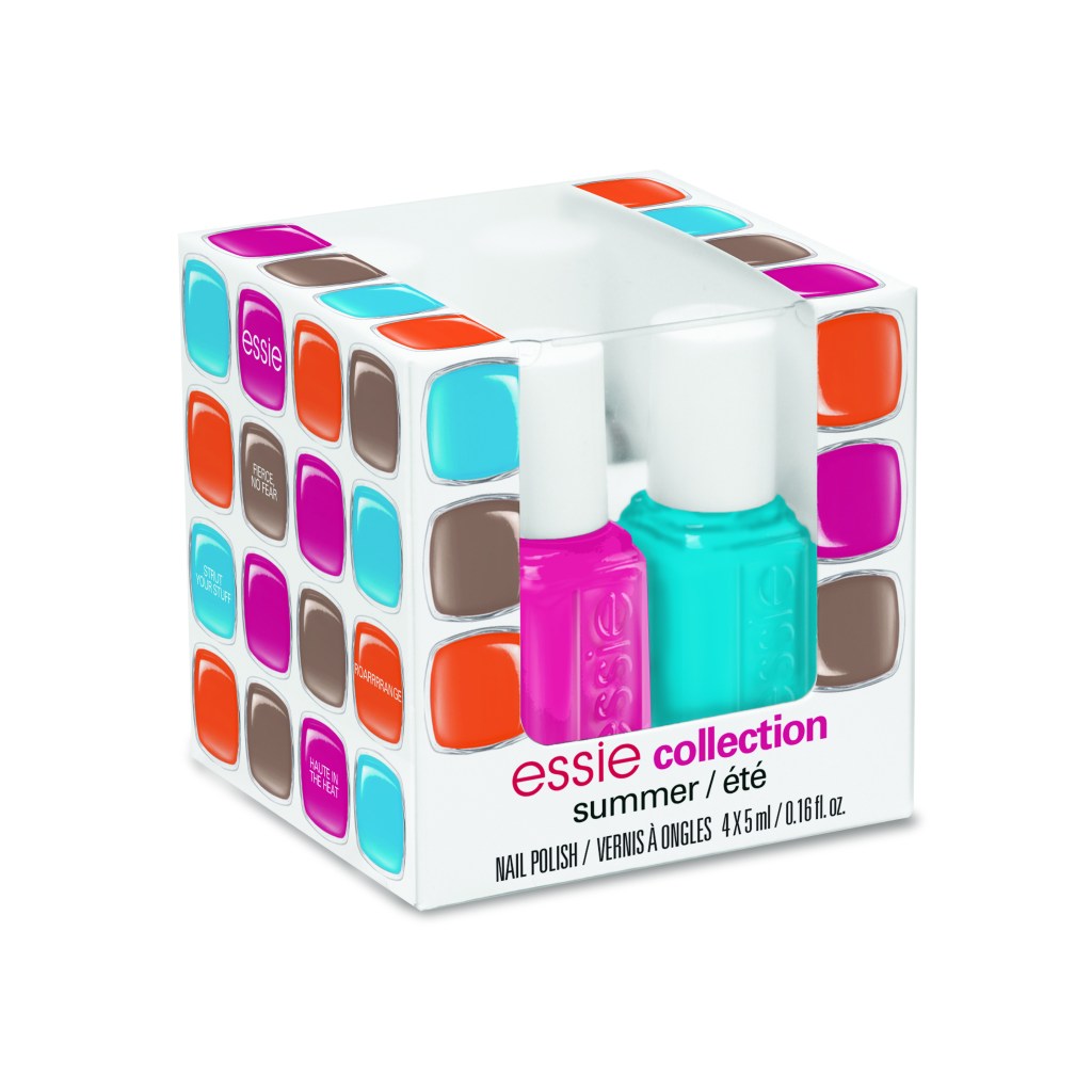 A coleção 'Mini Cube', da Essie, possui quatro cores que são coordenadas e vendidas juntas. Preço sugerido: R$ 59