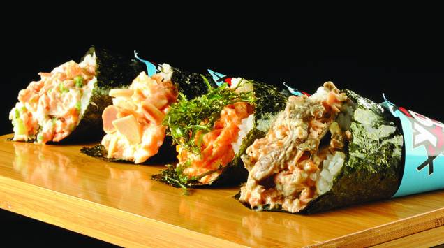 	Temakis de salmão grelhado em quatro versões