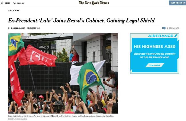 The New York Times Repercussão Internacional
