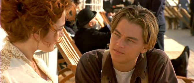 Di Caprio com Kate Winslet, em Titanic (1997): o sucesso bateu à porta 