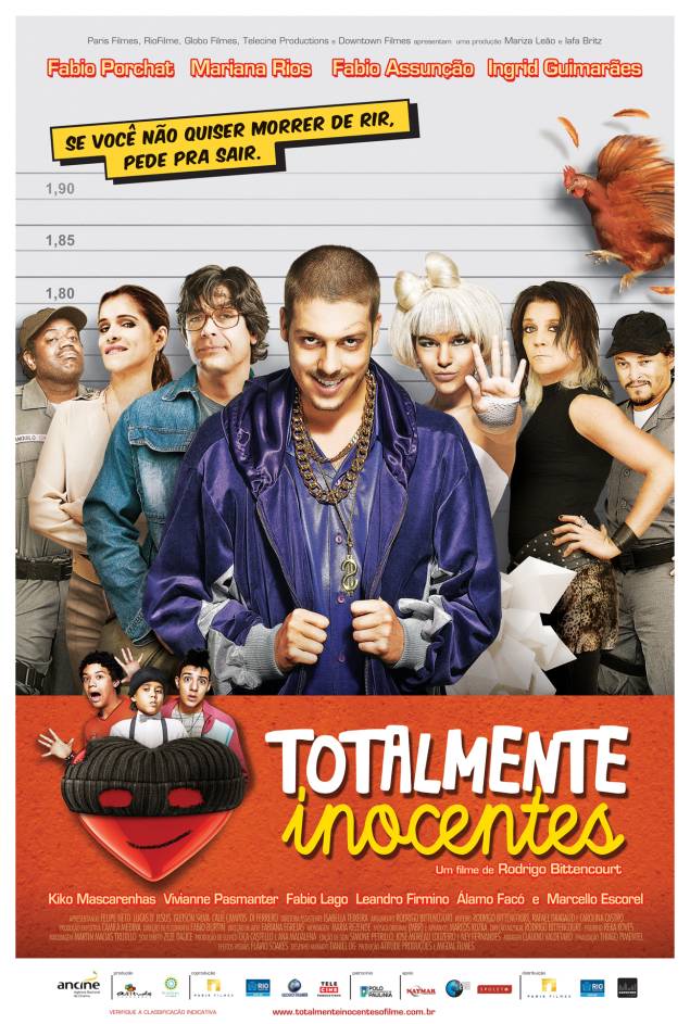 Pôster de Totalmente Inocentes: comédia dirigida por Rodrigo Bittencourt