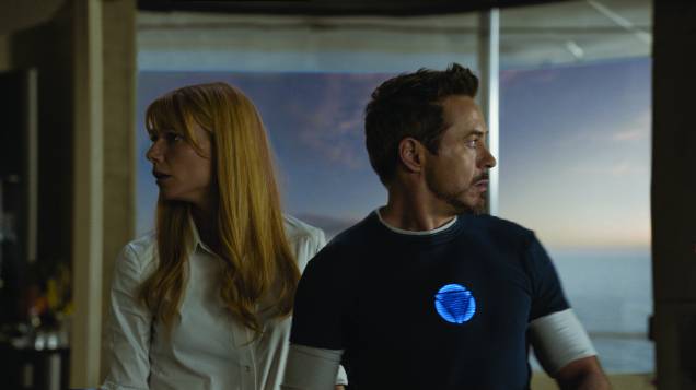 Homem de Ferro 3: Gwyneth Paltrow e Robert Downey Jr. estão na fita de ação