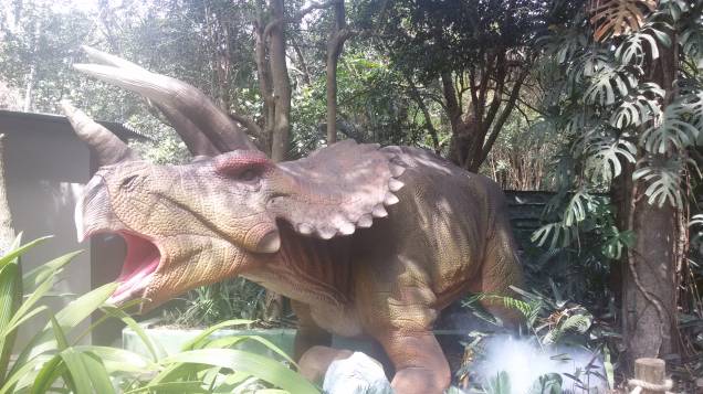 Triceratops: pesava até 5 toneladas e media até 3 metros de altura
