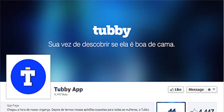 A página do Tubby no Facebook