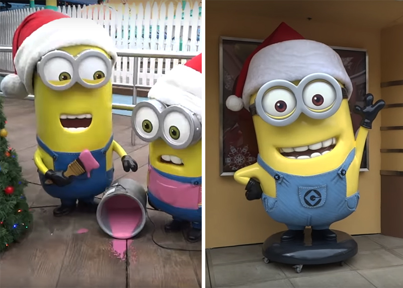 Minions estão prontos para o Natal da Universal Studios Hollywood