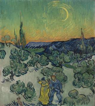 Vincent van Gogh - Passeio ao crepúsculo, 1889-90