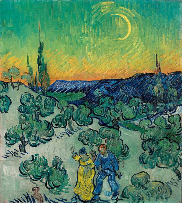 Passeio ao crepúsculo, de Van Gogh