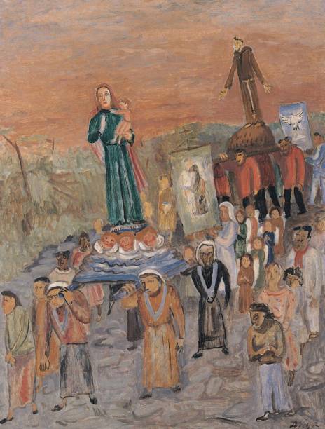 A Procissão (1945), de Alfredo Volpi
