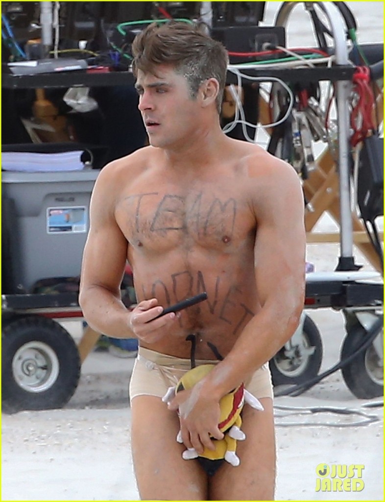Semi-Exclusive... Zac Efron Strips Down On The Set Of "Dirty Grandpa"