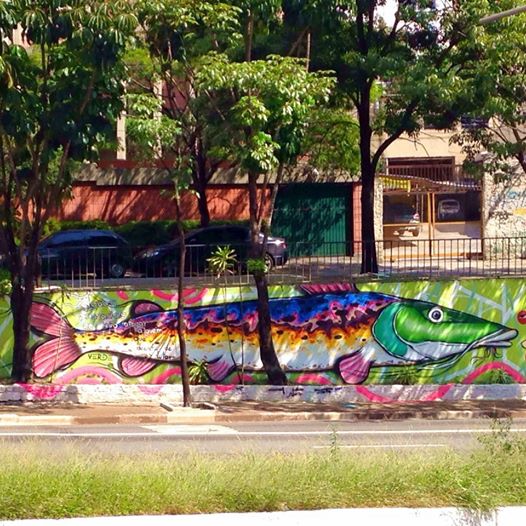 Mural de Gustavo Cortelazzi, na Avenida 23 de Maio, apagado no último domingo (22) (Reprodução/Facebook)