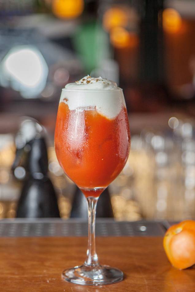 O bloody mary mais espuma de salsão