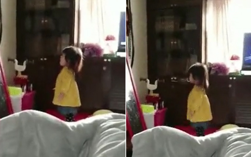 Garotinha derrubada pelo próprio espirro faz sucesso na internet