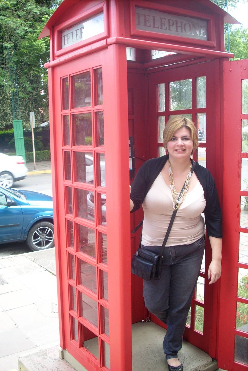 Romy em Gramado, no Rio Grande do Sul, antes de emagrecer (Foto: Arquivo Pessoal)