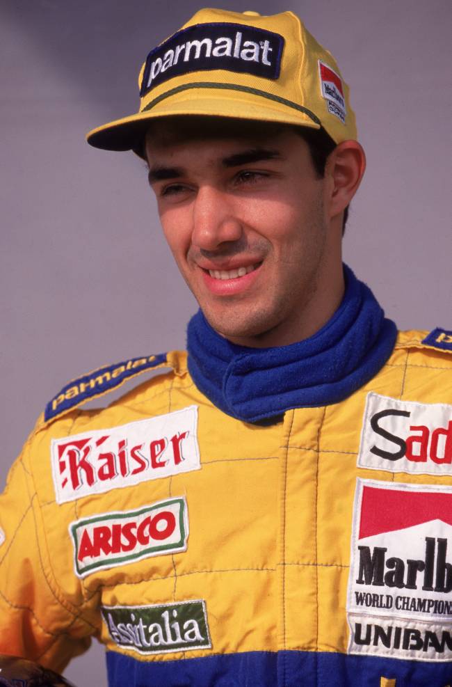 Pedro Paulo dos Santos Diniz, da Forti Corse, no GP Brasil. Pedro Paulo dos Santos Diniz, da Forti Corse, no GP Brasil.