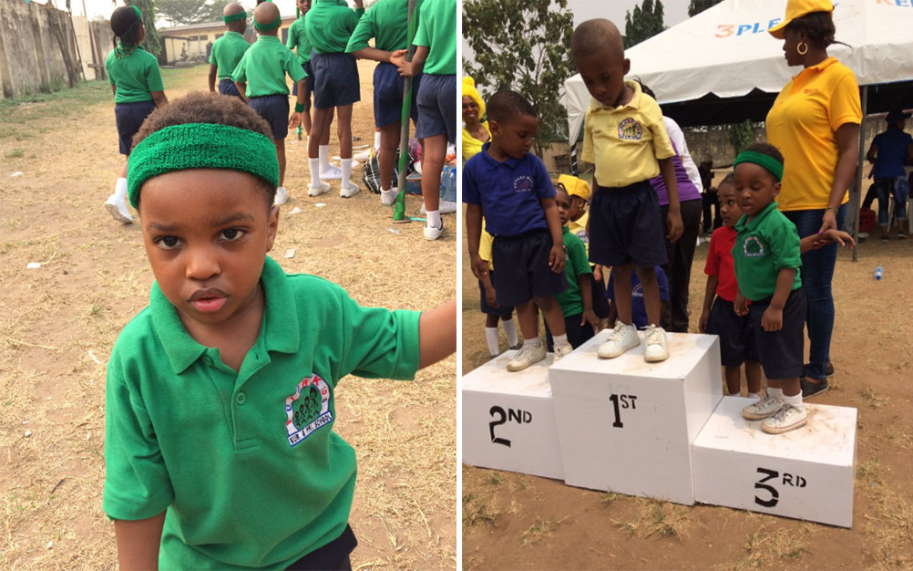 Menino de 2 anos de idade perde competição para abraçar o pai