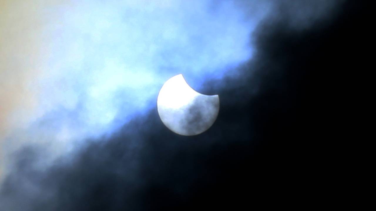 Vista de um eclipse solar