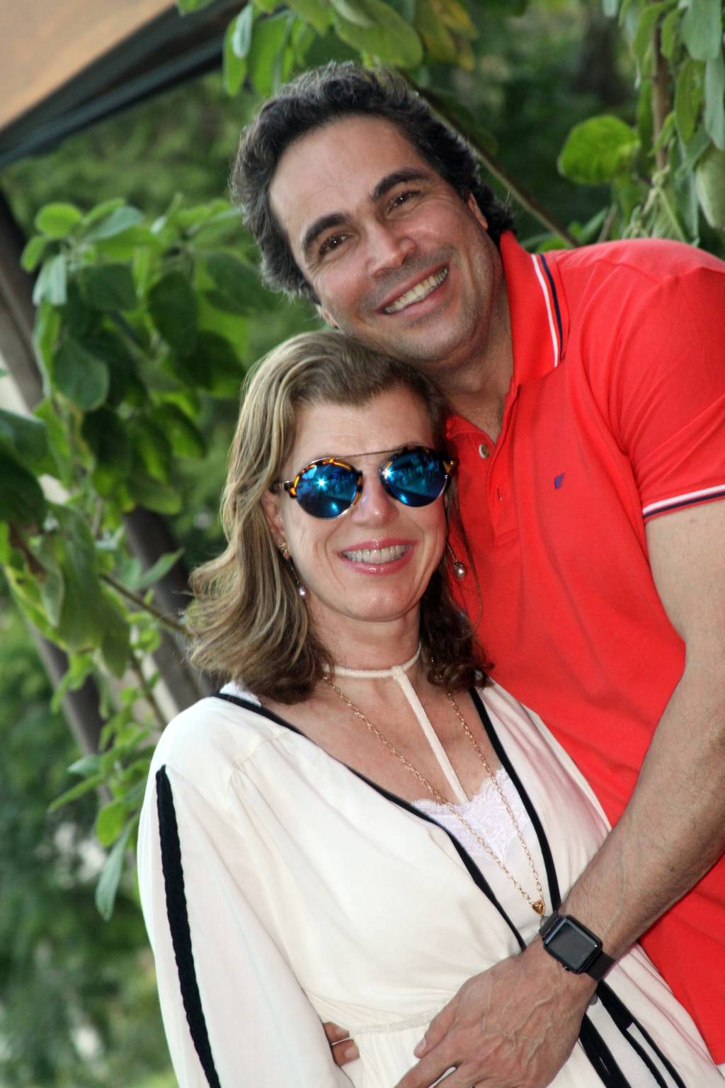 Com o marido, Claudio Pitanga: família não aprovava o romance