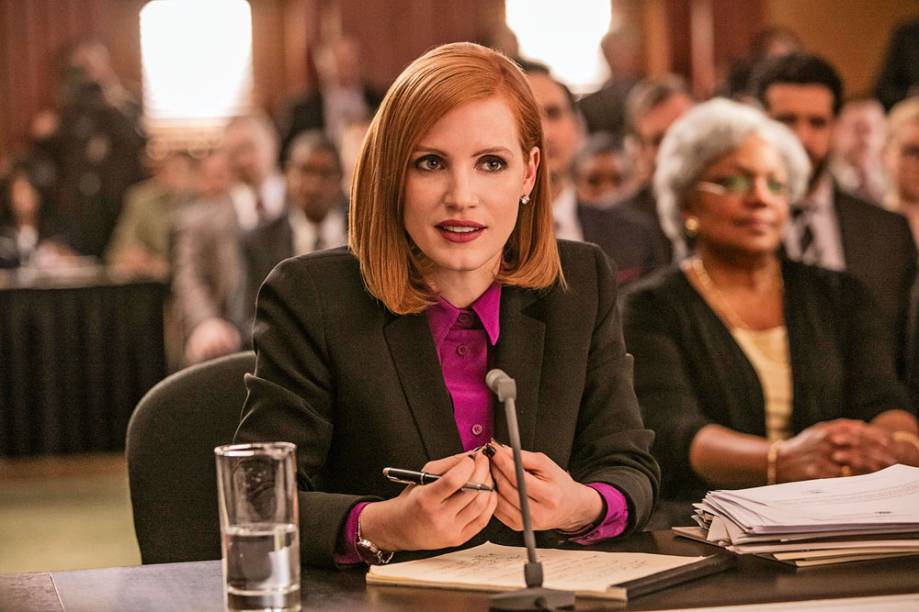 Armas na Mesa: a a triz Jessica Chastain