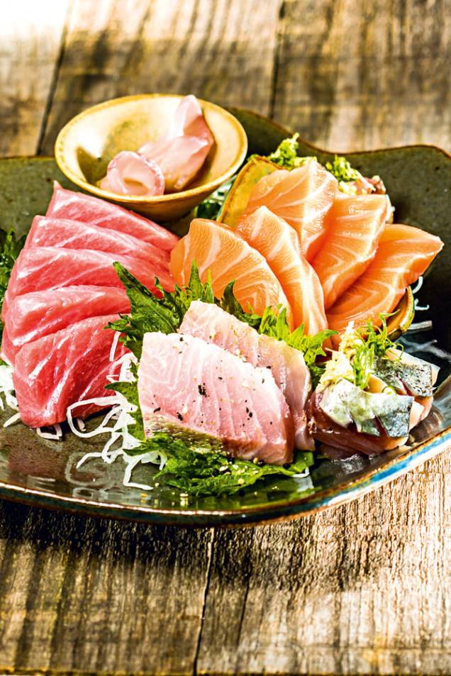 Sashimi: peixes variados