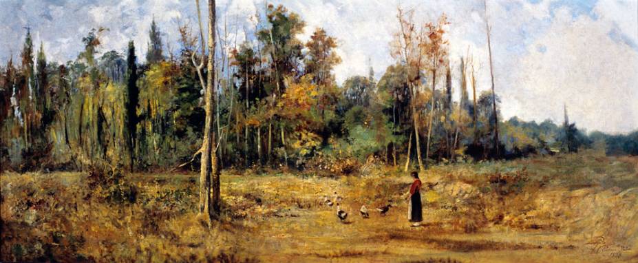 Paisagem de Pádua: pintura de Antônio Parreiras, de 1888: parte do núcleo Paisagens