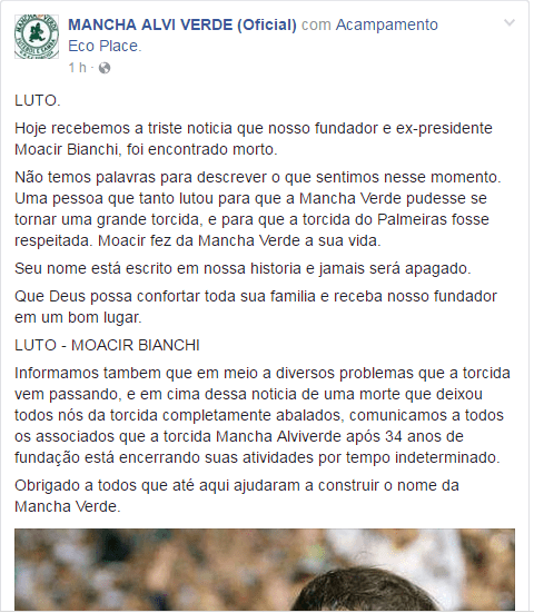 Fundador de organizada do Palmeiras no Acre minimiza duelo com