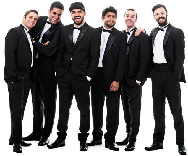 O elenco, formado por Luiz França, Fabio Rabin, Thiago Ventura, Dih Lopes, Nando Viana e Diogo Portugal