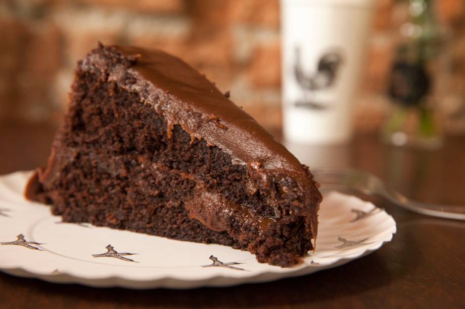 Bolo de chocolate da Padoca do Maní: R$ 15,00 a fatia