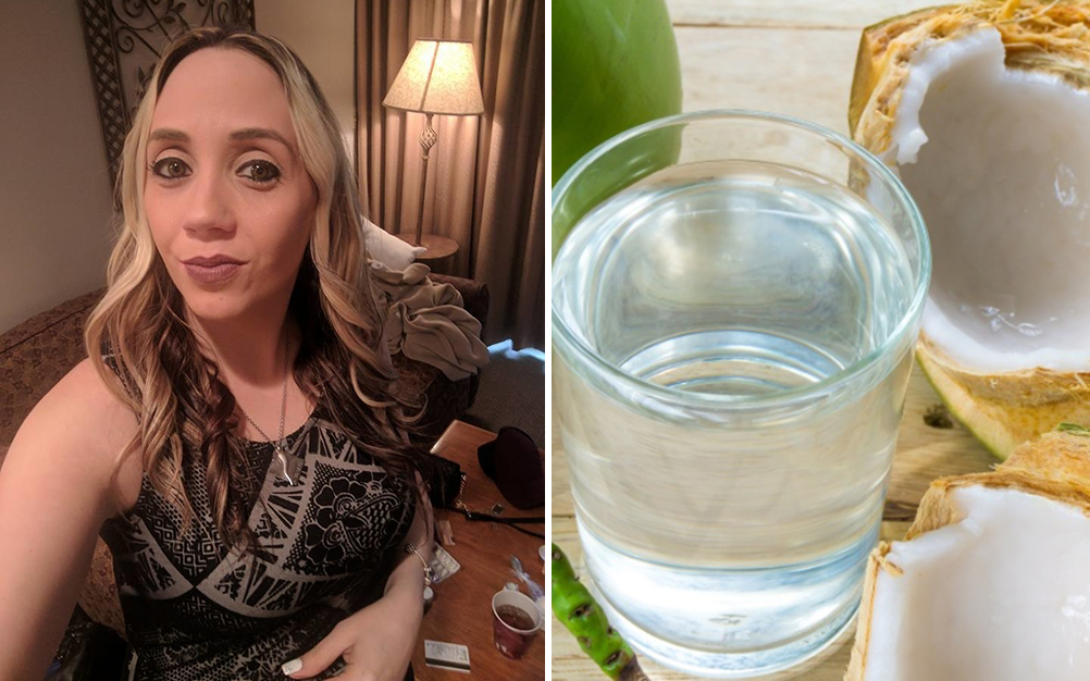 Mulher encontra suposto mofo “que parece polvo” em água de coco