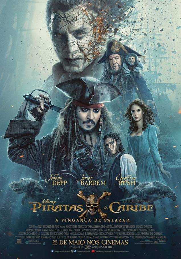 Pôster do filme 'Piratas do Caribe - A Vingança de Salazar'