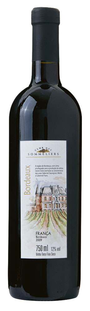 Vinho Tinto Francês Bordeaux Club desSommeliers, de R$ 46,75 por R$ 29,90