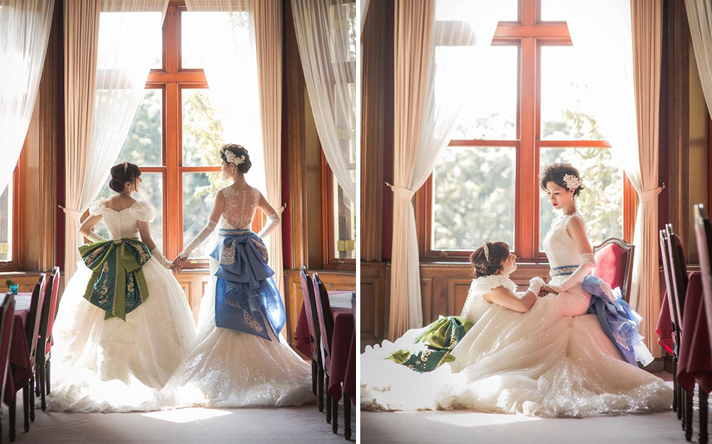 Noivas celebram união com casamento no Tóquio DisneySea