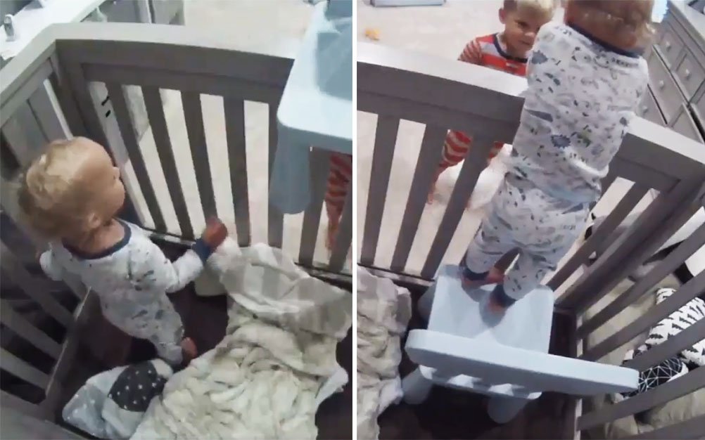 Em vídeo, irmão mais velho ajuda bebê a escapar de berço