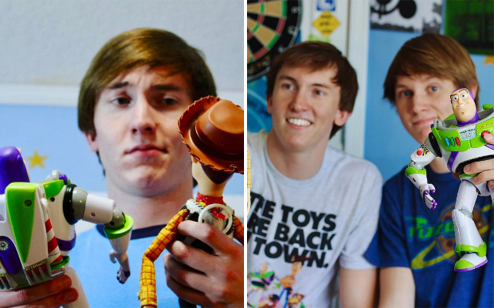 Fãs de “Toy Story”, irmãos recriam detalhes do quarto de Andy