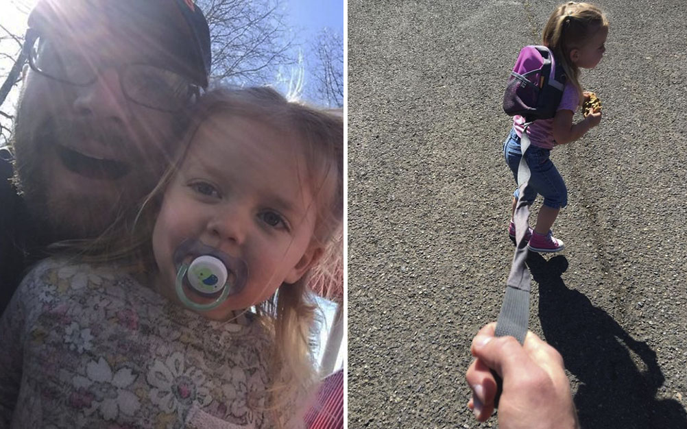 Em desabafo, pai revela por que mantém filha em coleira