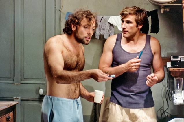 Corações Loucos (1974), com Patrick Dewaere (1947-1982) e Gérard Depardieu