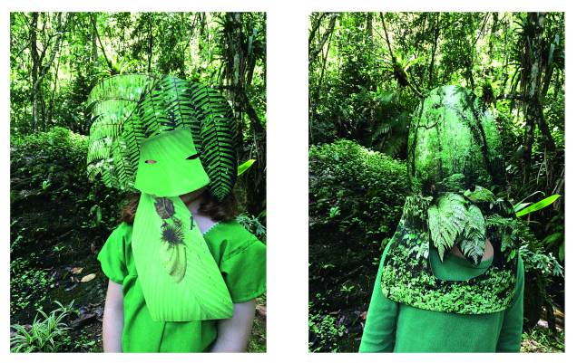 Camuflagem: a artista aborda a relação entre o homem e a natureza