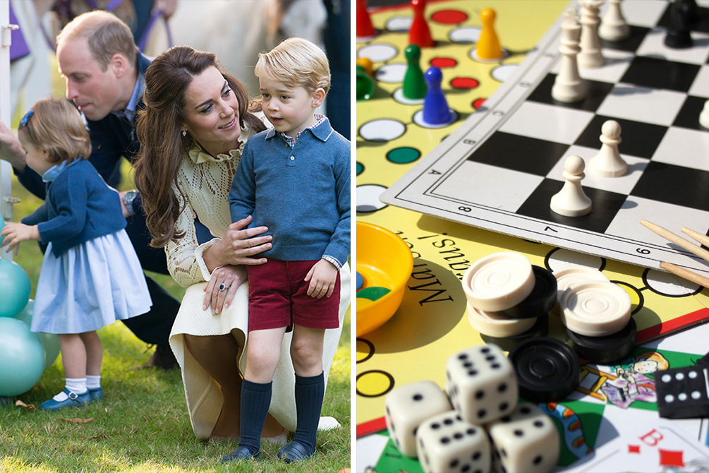Família real britânica não pode brincar com um jogo de tabuleiro