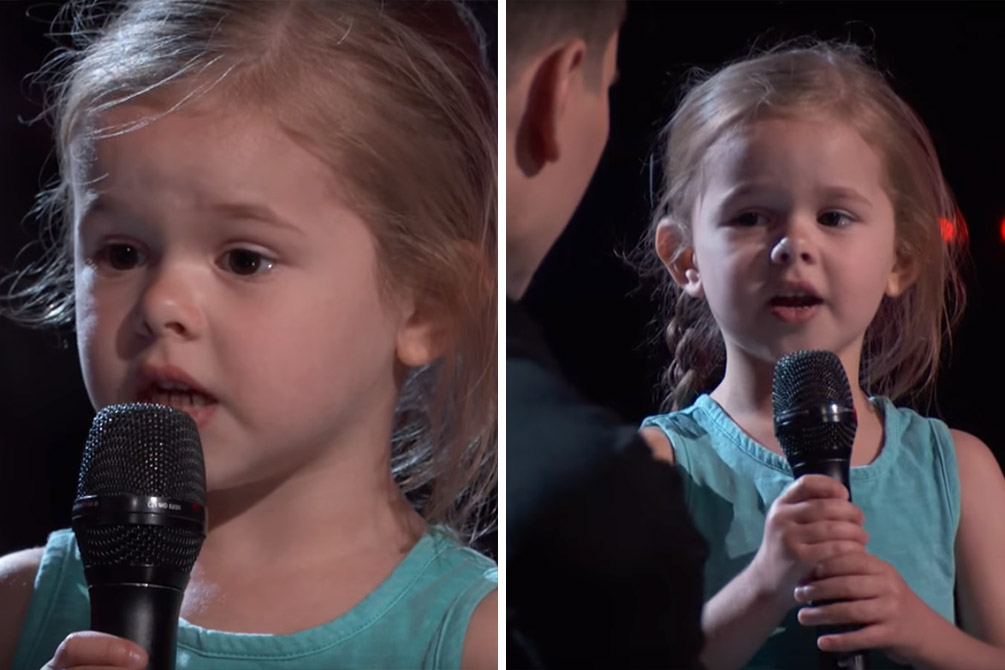 Menina de 4 anos de idade rouba a cena na estreia do “The Voice”