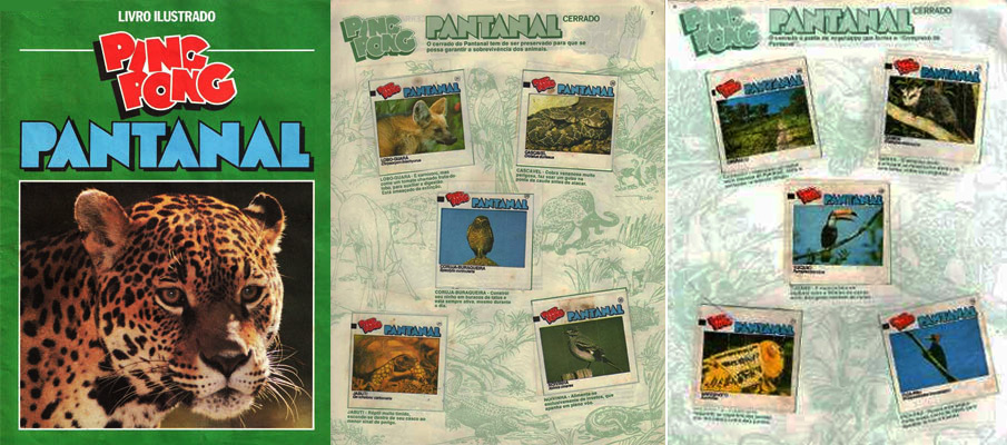 Album de Figurinhas Chiclete Ping Pong Pantanal Completo 1990