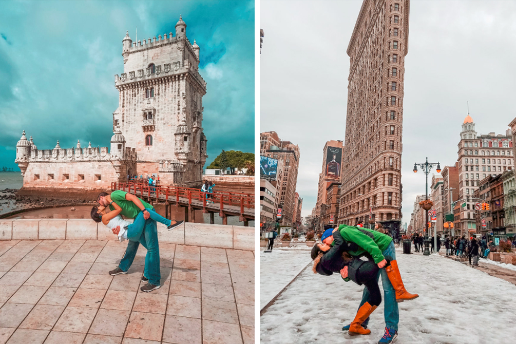 Casal em namoro à distância se encontra “no meio do caminho”