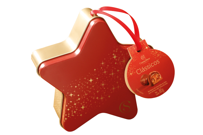 <b>Estrela de Natal 80 g, Cacau Show – R$ 21,90.</b> Uma sugestão de CACAU SHOW. Preço pesquisado em dezembro/2017. <a href="https://www.natalcacaushow.com.br">www.natalcacaushow.com.br</a>
