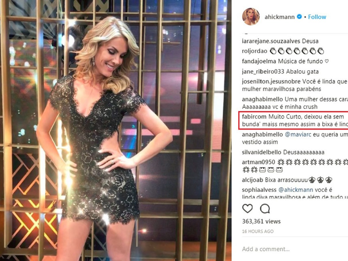 Ana Hickmann responde fã que disse criti... | VEJA SÃO PAULO