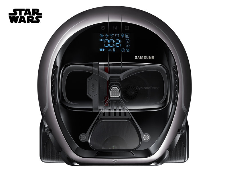 •	Aspirador Darth Vader, da Samsung - $ 799,00. Uma sugestão da SUPERINTERESSANTE. Preço pesquisado em dezembro/17. www.samsung.com