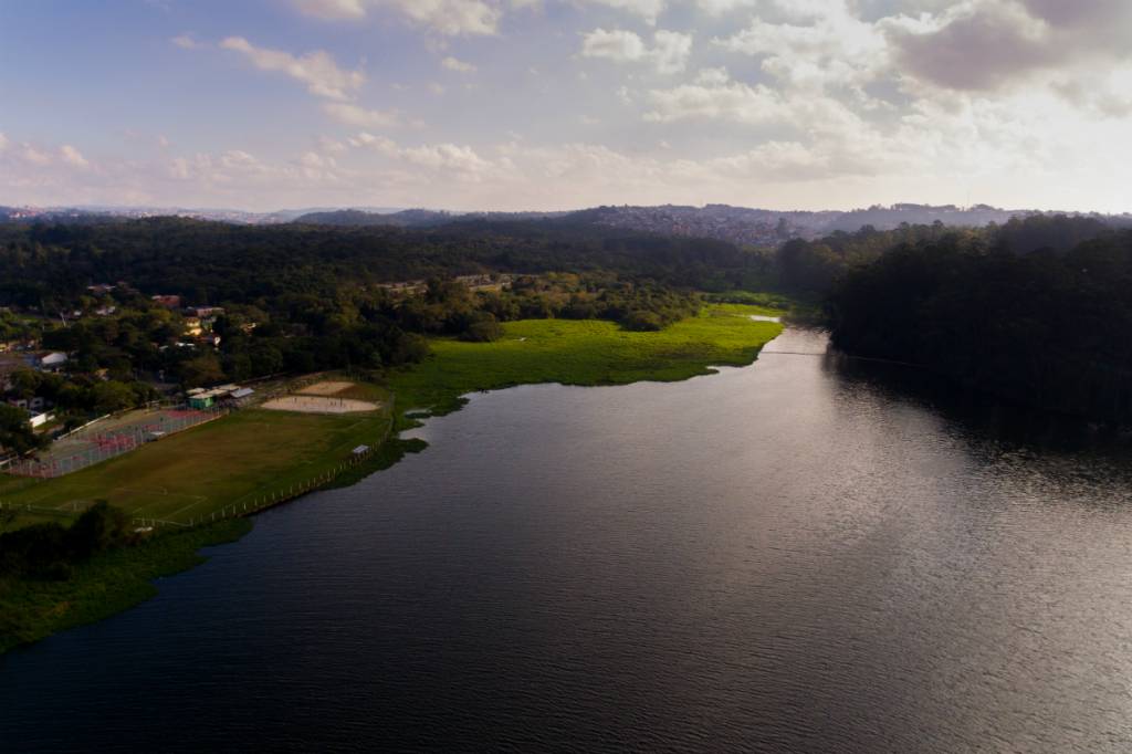 Vista aérea do Parque Ecológico Guarapiranga